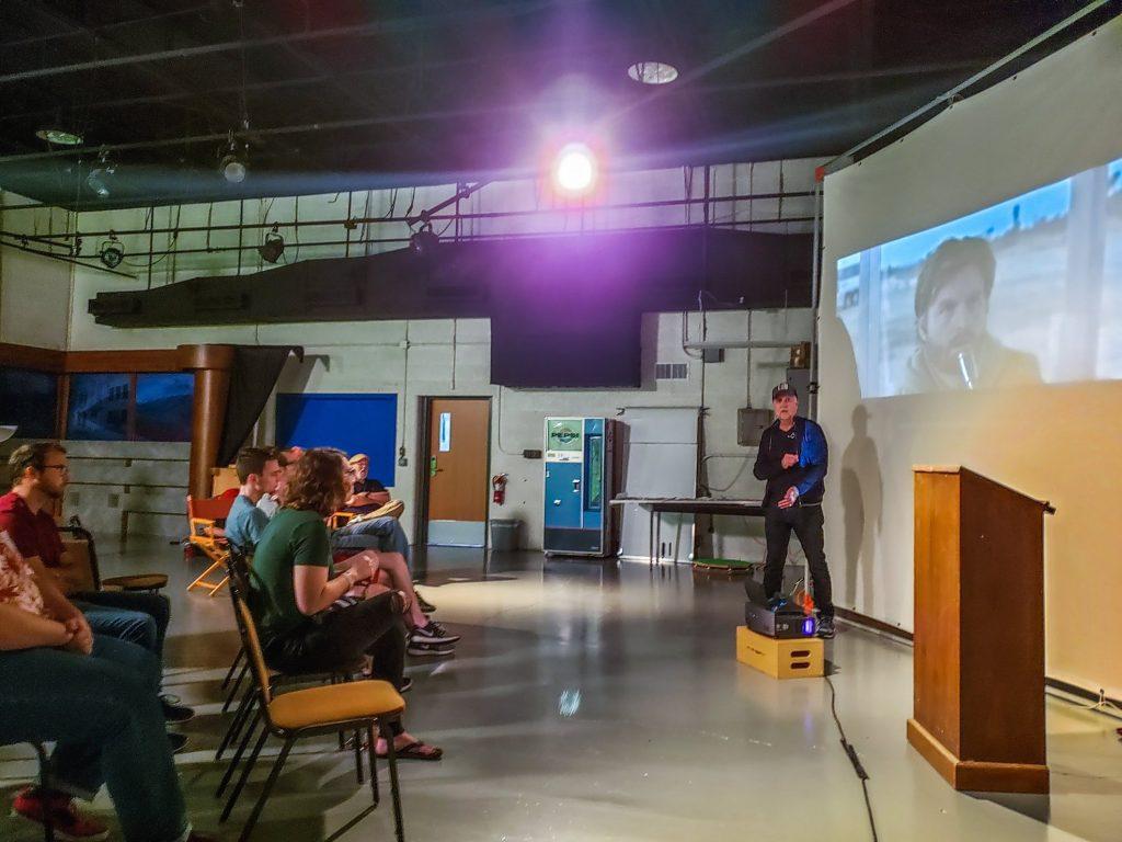 Director Blair Hayes comes to building 12